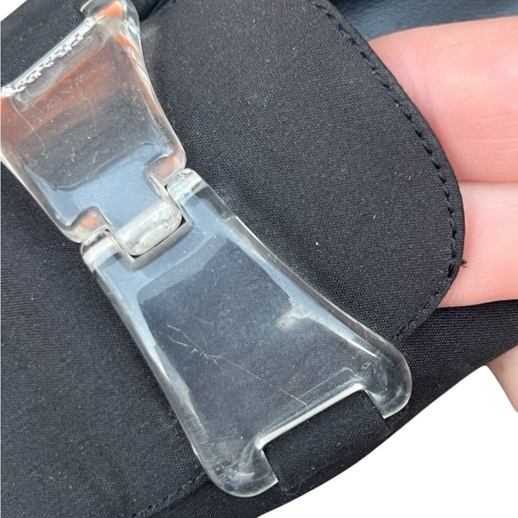 Prada Y2K Vintage Nylon Loafers Acrylic Link Design Block Heel 37.5 EU 7.5 US - Picture 9 of 13